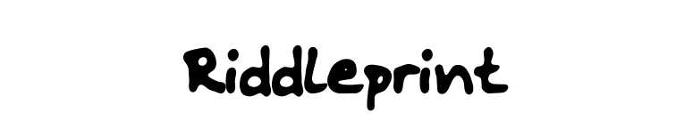 Riddleprint font preview