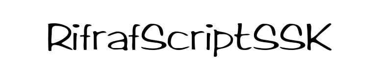 RifrafScriptSSK font preview