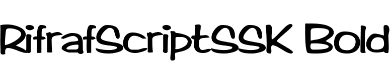 RifrafScriptSSK Bold font preview