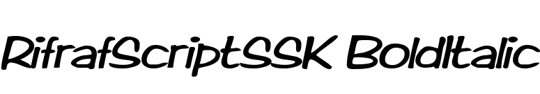 RifrafScriptSSK BoldItalic font preview