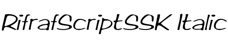 RifrafScriptSSK Italic font preview