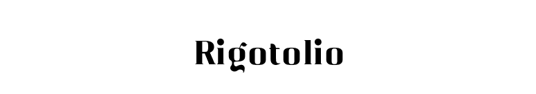 Rigotolio font preview
