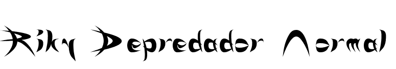 Riky Depredador Normal font preview