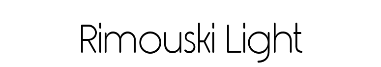 Rimouski Light font preview