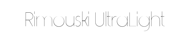 Rimouski UltraLight font preview