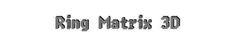 Ring Matrix 3D font preview