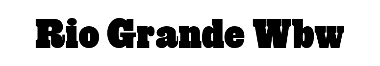 Rio Grande Wbw font preview