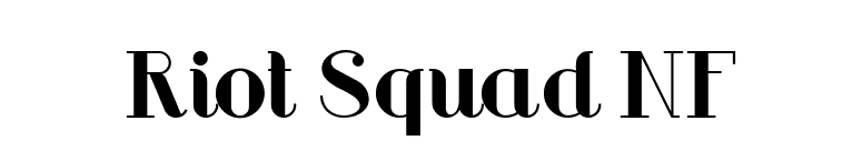 Riot Squad NF font preview