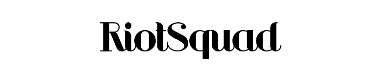 RiotSquad font preview
