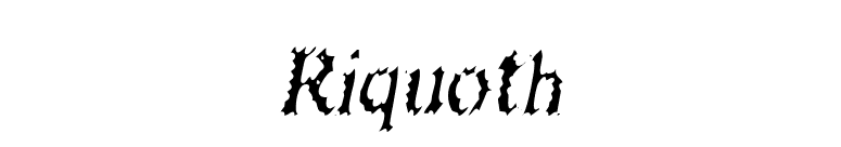 Riquoth font preview