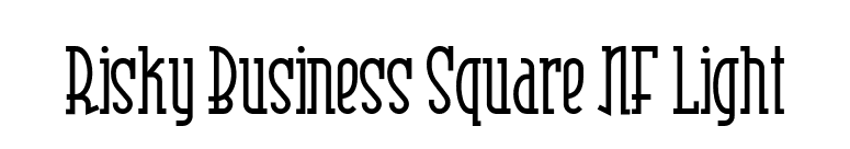 Risky Business Square NF Light font preview