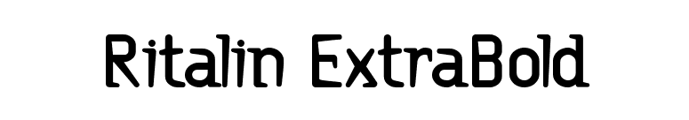 Ritalin ExtraBold font preview