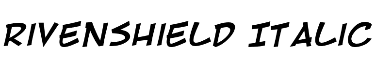 RivenShield Italic font preview