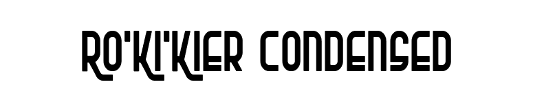 Ro'Ki'Kier Condensed font preview