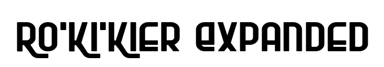 Ro'Ki'Kier Expanded font preview