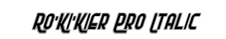 Ro'Ki'Kier Pro Italic font preview