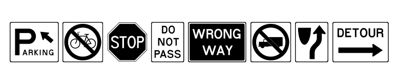 RoadSign font preview