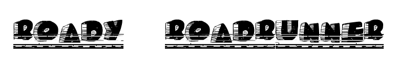 Roady Roadrunner font preview
