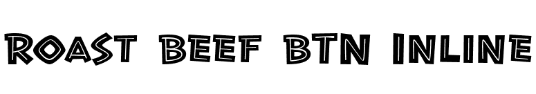 Roast Beef BTN Inline font preview