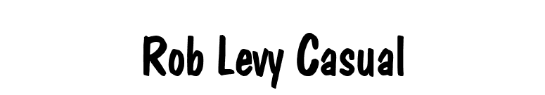 Rob Levy Casual font preview