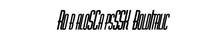 RobaloSCapsSSK BoldItalic font preview