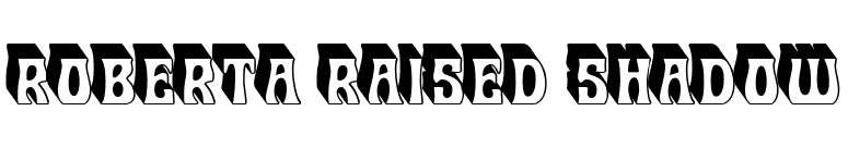Roberta Raised Shadow font preview
