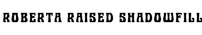 Roberta Raised ShadowFill font preview