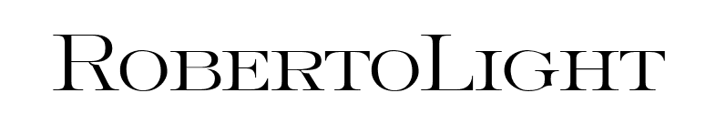 RobertoLight font preview