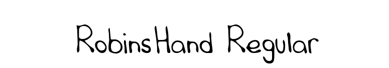 RobinsHand Regular font preview