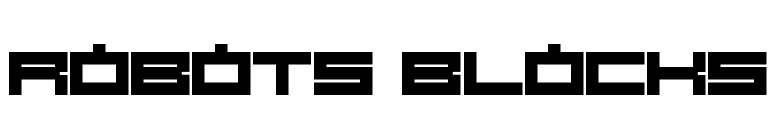 Robots Blocks
 font preview