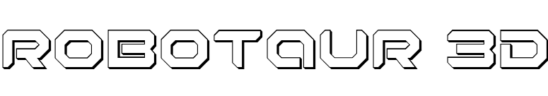 Robotaur 3D font preview