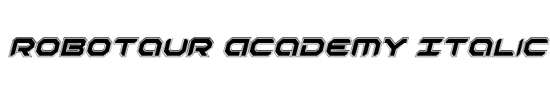 Robotaur Academy Italic font preview