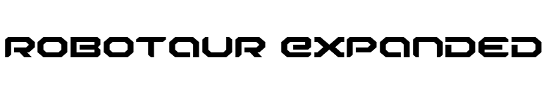 Robotaur Expanded font preview