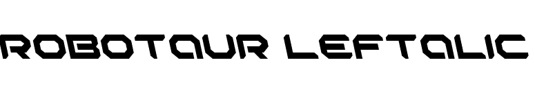 Robotaur Leftalic font preview