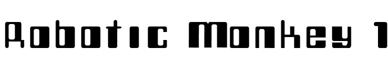 Robotic Monkey 1 font preview