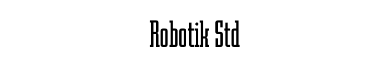 Robotik Std font preview