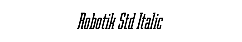 Robotik Std Italic font preview