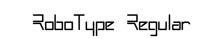 RoboType Regular font preview
