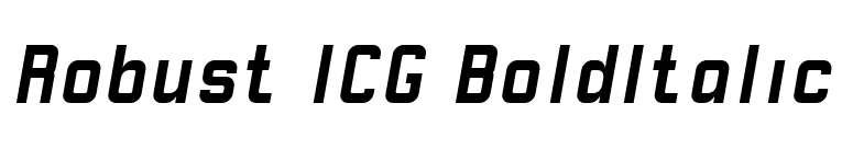 Robust ICG BoldItalic font preview