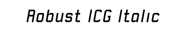 Robust ICG Italic font preview