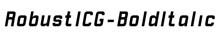 RobustICG-BoldItalic font preview