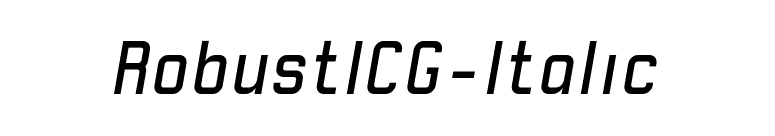 RobustICG-Italic font preview