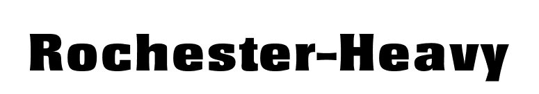 Rochester-Heavy font preview
