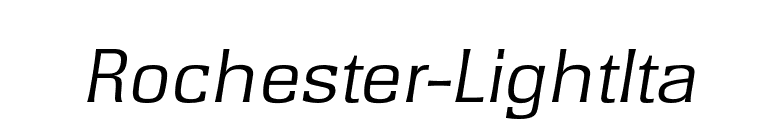 Rochester-LightIta font preview