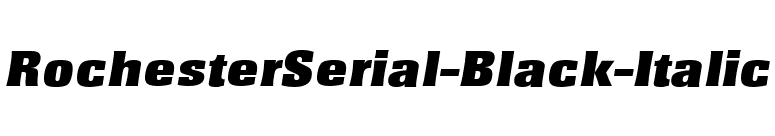 RochesterSerial-Black-Italic font preview