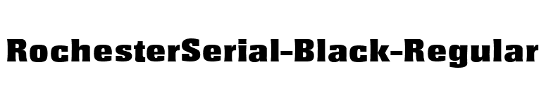 RochesterSerial-Black-Regular font preview
