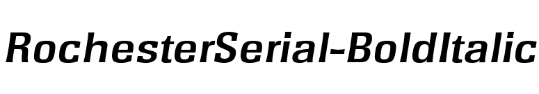 RochesterSerial-BoldItalic font preview