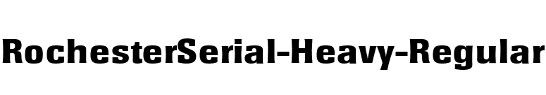RochesterSerial-Heavy-Regular font preview
