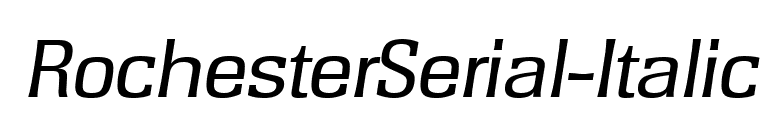 RochesterSerial-Italic font preview