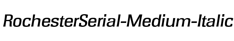 RochesterSerial-Medium-Italic font preview